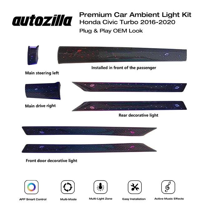 AMBIENT LIGHT ORCA Honda Civic Turbo 2016 2020 Style