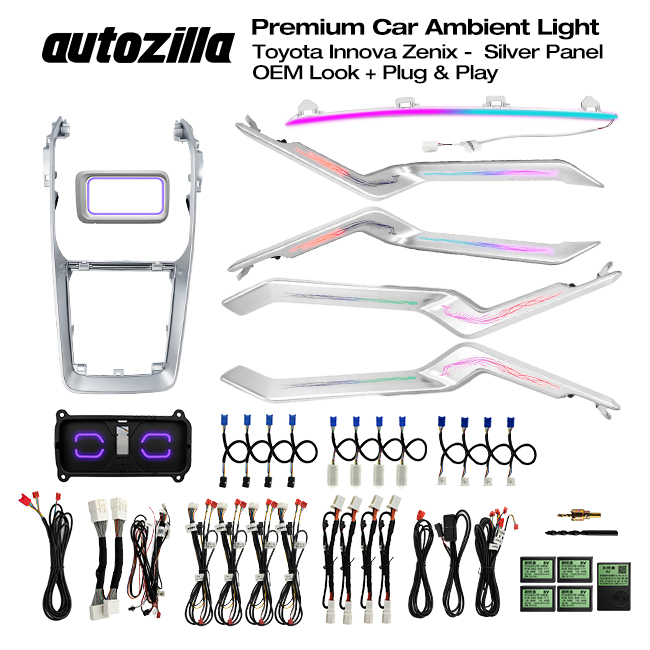 Lampu Ambient Light Innova Zenix Premium Panel Silver Plug & Play OEM