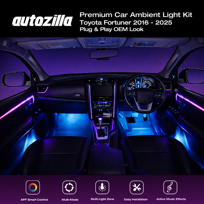 Lampu Ambient Light Fortuner 2016-2025 Premium Panel Plug & Play OEM